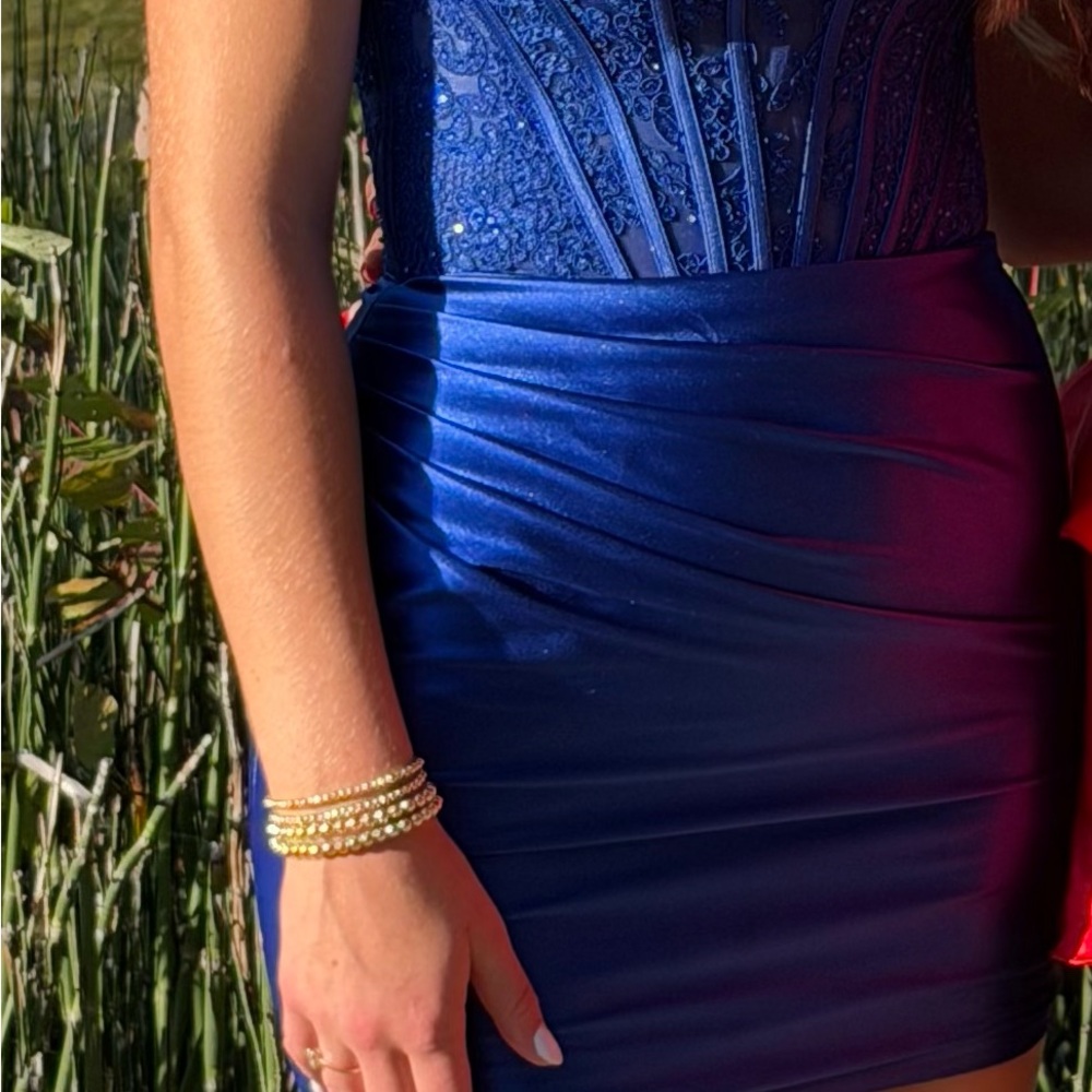 Sherri Hill Royal Blue Mini Dress